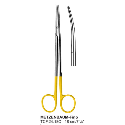TC-Metzenbaum-Fino Delicate Dissecting Scissors, Curved, Sharp-Sharp,18cm  (TCF-24-18C)