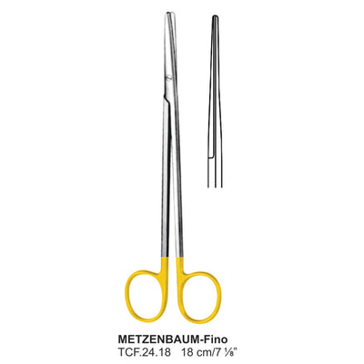 TC-Metzenbaum-Fino Delicate Dissecting Scissors, Straight, Blunt-Blunt, 18cm  (Tcf.24.18) by Dr. Frigz