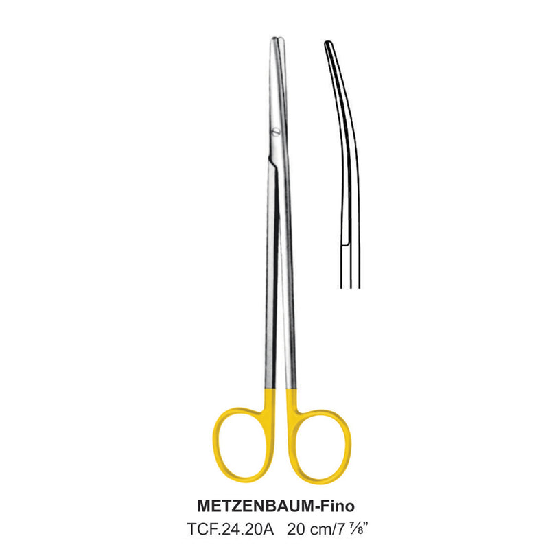 TC-Metzenbaum-Fino Delicate Dissecting Scissors, Curved, Blunt-Blunt,20cm  (Tcf.24.20A) by Dr. Frigz