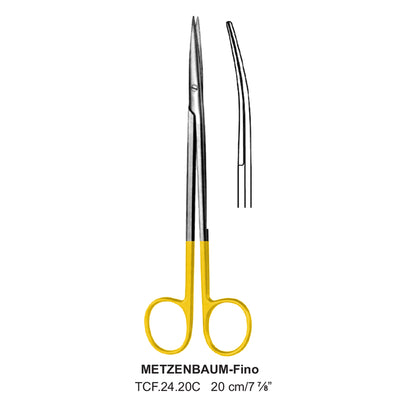 TC-Metzenbaum-Fino Delicate Dissecting Scissors, Curved, Sharp-Sharp,20cm  (TCF-24-20C)