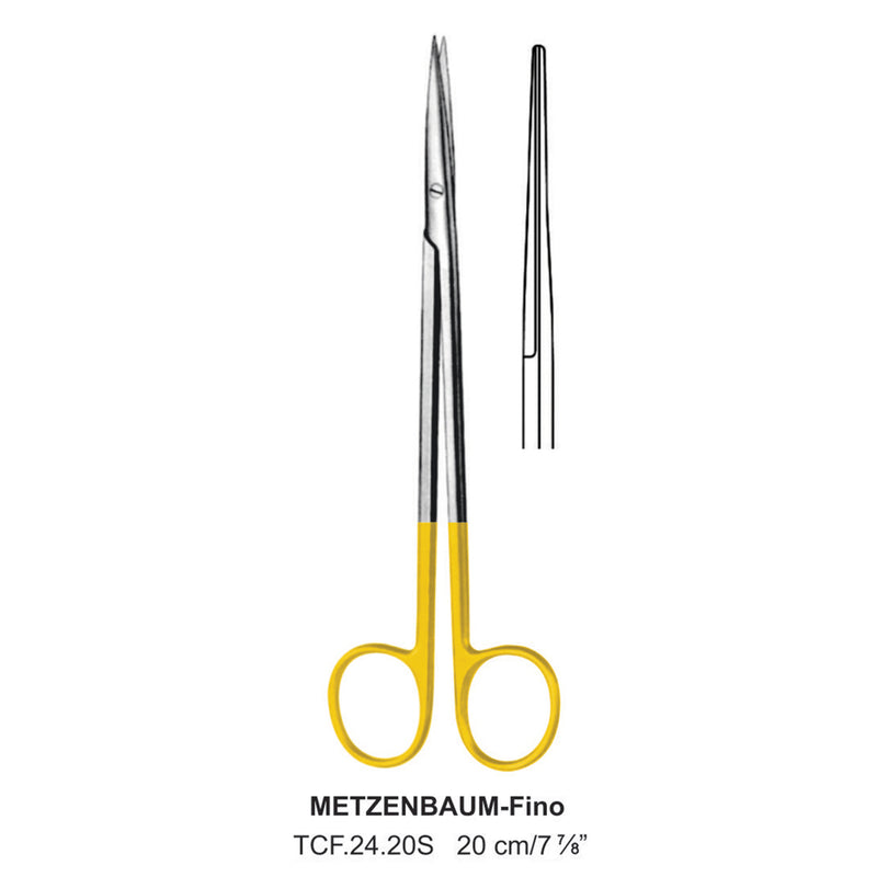TC-Metzenbaum-Fino Delicate Dissecting Scissors, Straight, Sharp-Sharp, 20cm  (Tcf.24.20S) by Dr. Frigz