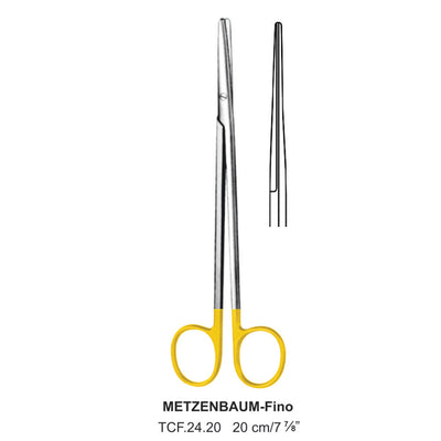 TC-Metzenbaum-Fino Delicate Dissecting Scissors, Straight, Blunt-Blunt, 20cm  (TCF-24-20)