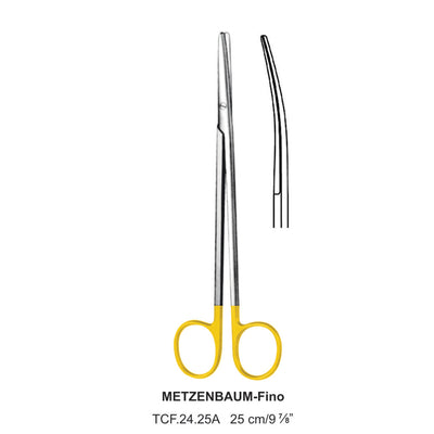 TC-Metzenbaum-Fino Delicate Dissecting Scissors, Curved, Blunt-Blunt,25cm  (TCF-24-25A)