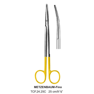 TC-Metzenbaum-Fino Delicate Dissecting Scissors, Curved, Sharp-Sharp,25cm  (TCF-24-25C)