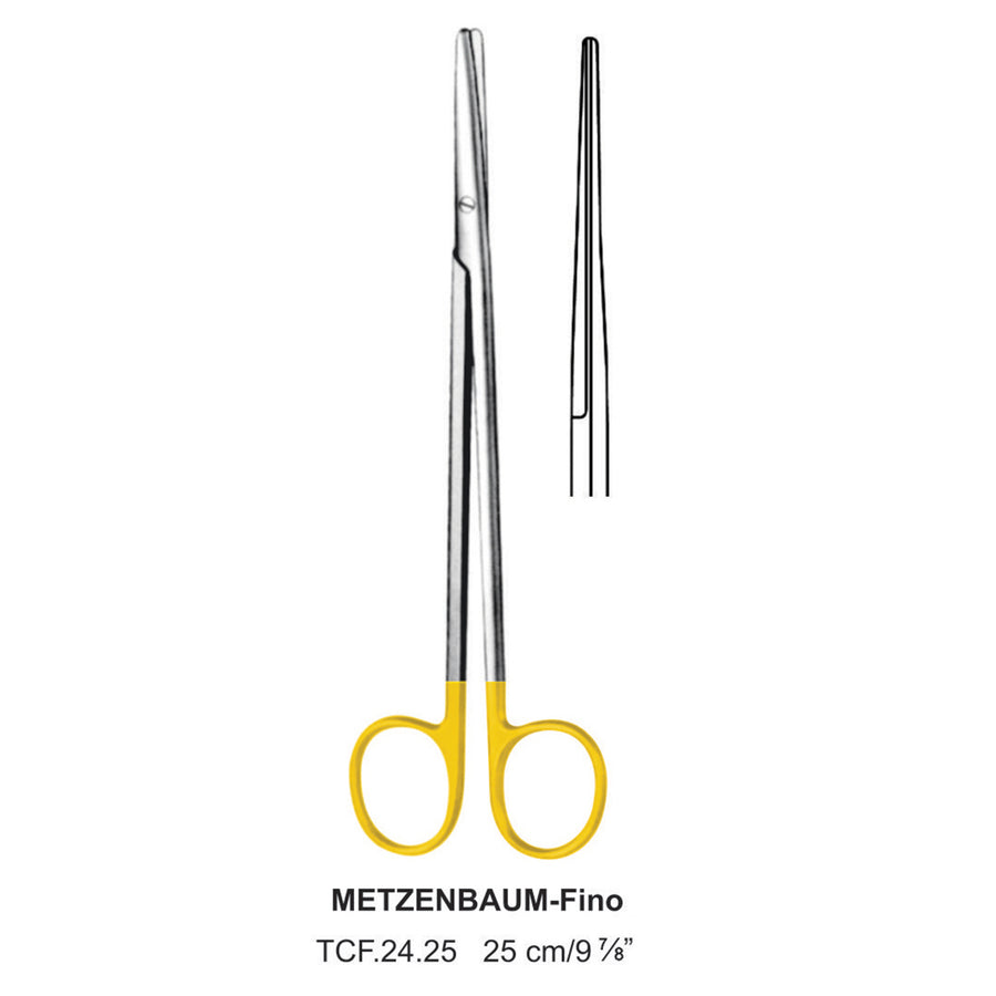 TC-Metzenbaum-Fino Delicate Dissecting Scissors, Straight, Blunt-Blunt, 25cm  (Tcf.24.25) by Dr. Frigz