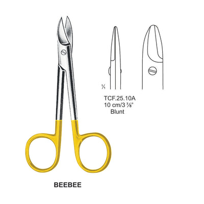 TC-Beebee Scissors, Blunt, Straight, 10cm  (TCF-25-10A)