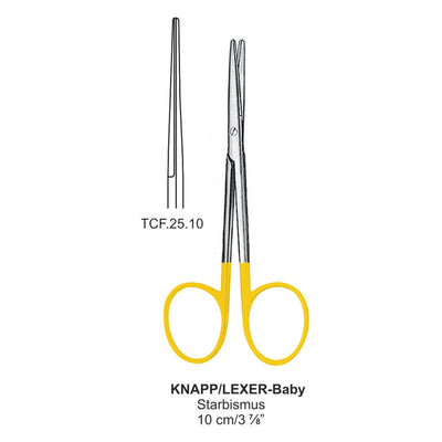 TC-Knapp Lexer Baby Strabismus Scissors, Straight, 10cm  (TCF-25-10)