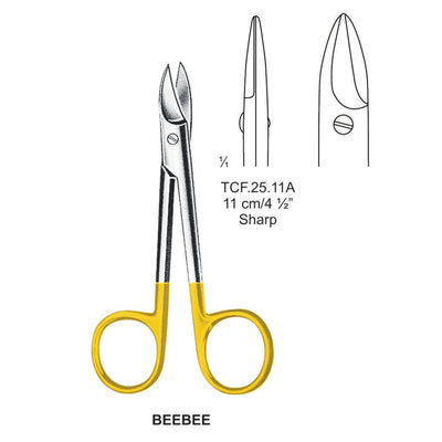 TC-Beebee Scissors, Sharp, Straight, 11cm  (TCF-25-11A)