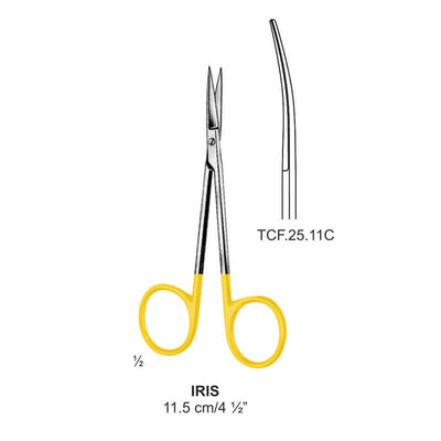TC-Iris Scissors, Curved, Sharp-Sharp, 11.5cm (TCF-25-11C)