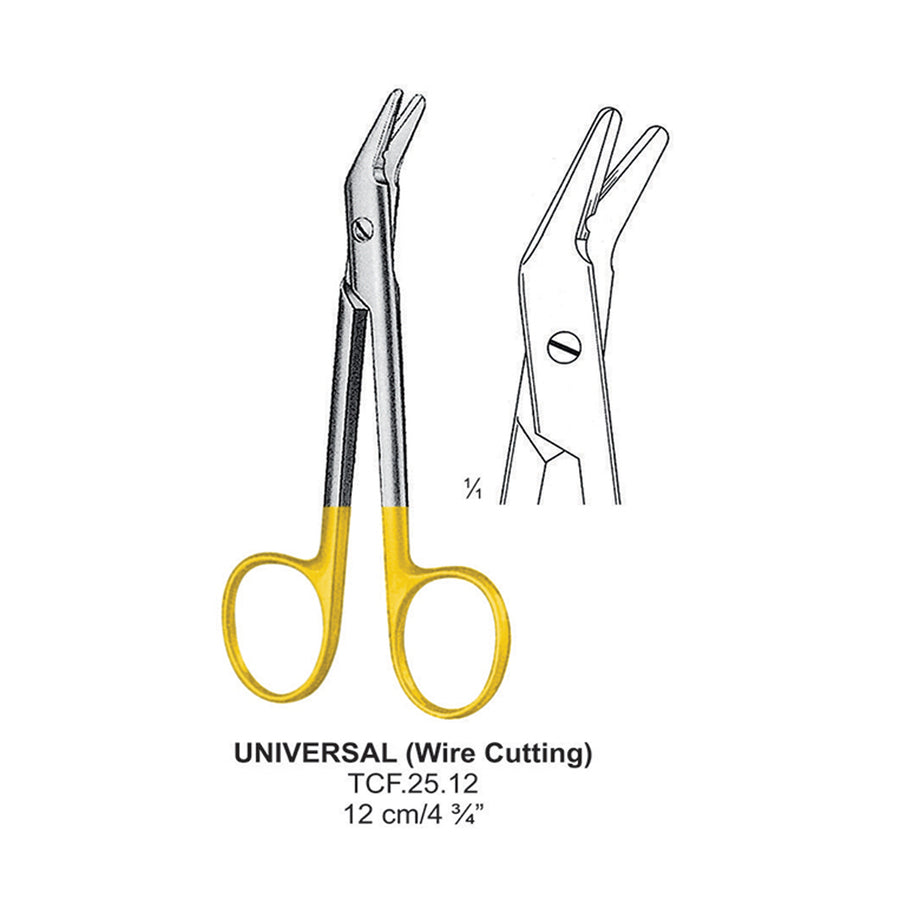 TC-Universal Wire Cutting Scissors, Angled, 12cm (Tcf.25.12) by Dr. Frigz