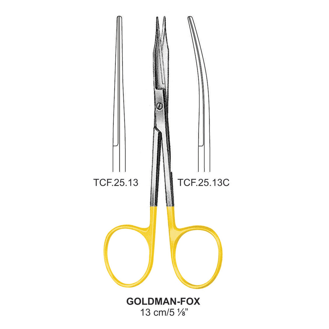 TC-Goldman-Fox Scissors, Curved, 13cm (Tcf.25.13C) by Dr. Frigz