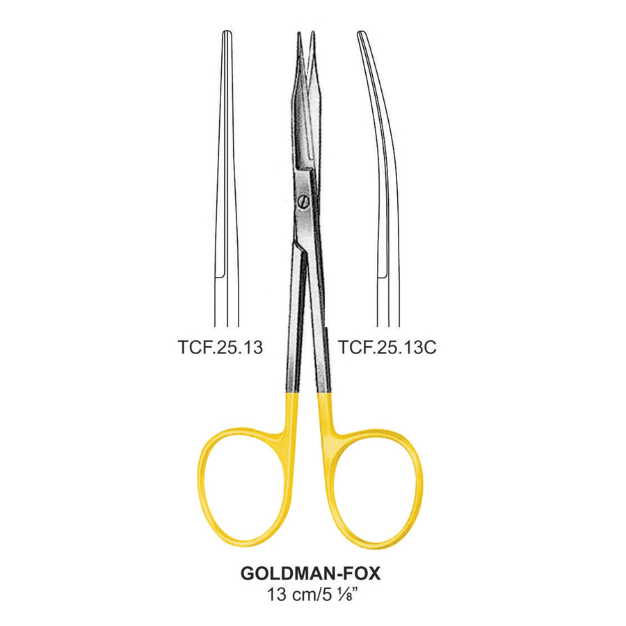 TC-Goldman-Fox Scissors, Curved, 13cm (Tcf.25.13C) by Dr. Frigz