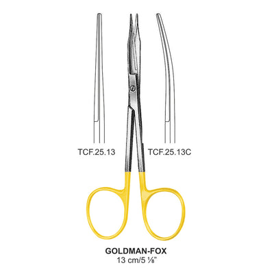 TC-Goldman-Fox Scissors, Curved, 13cm (TCF-25-13C)