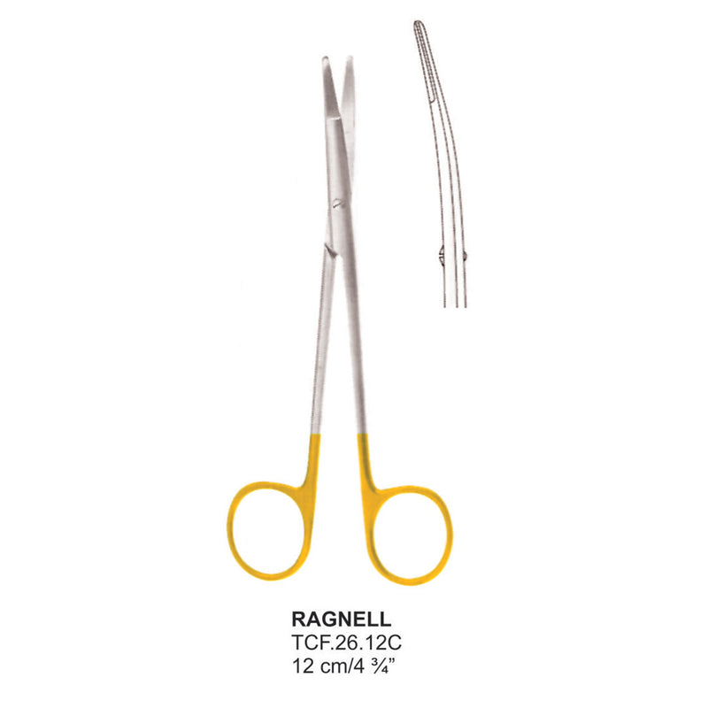 TC-Ragnell Dissecting Scissors, Curved, 12cm (Tcf.26.12C) by Dr. Frigz