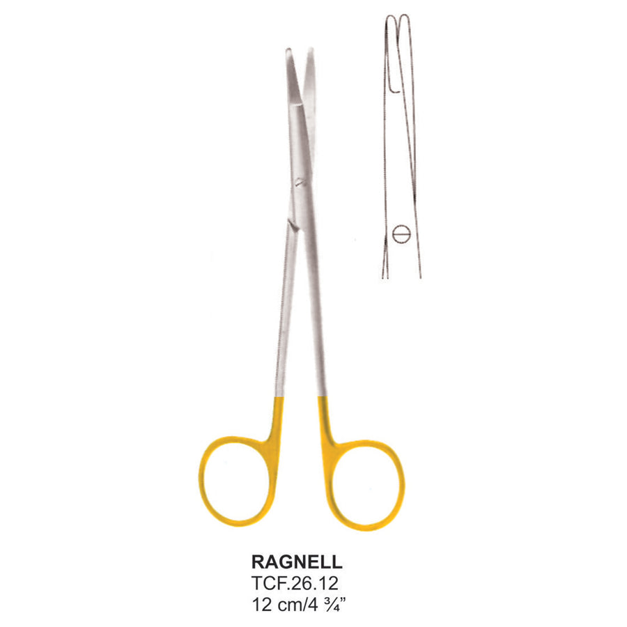 TC-Ragnell Dissecting Scissors, Straight, 12cm (Tcf.26.12) by Dr. Frigz