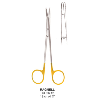 TC-Ragnell Dissecting Scissors, Straight, 12cm (TCF-26-12)