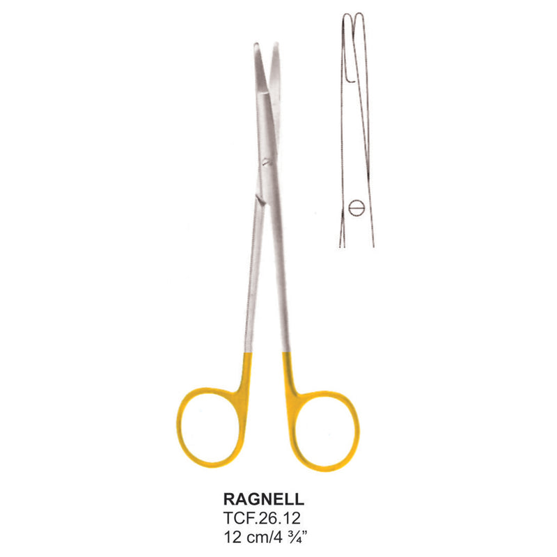 TC-Ragnell Dissecting Scissors, Straight, 12cm (Tcf.26.12) by Dr. Frigz