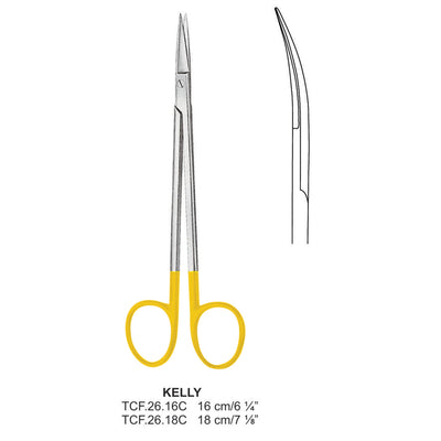 TC-Kelly Operating Scissors, Straight, 18cm (Tcf.26.16C) by Dr. Frigz