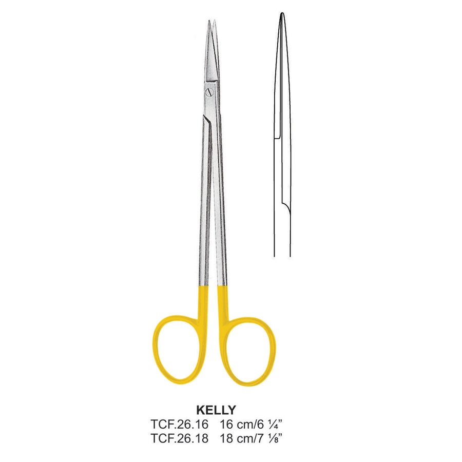 TC-Kelly Operating Scissors, Straight, 16cm (Tcf.26.16) by Dr. Frigz