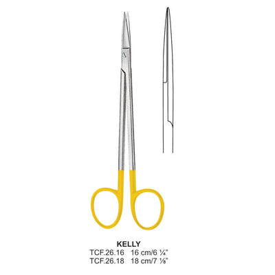 TC-Kelly Operating Scissors, Straight, 16cm (TCF-26-16)