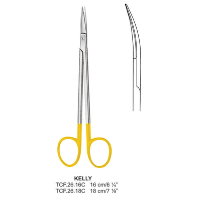TC-Kelly Operating Scissors, Curved, 18cm (Tcf.26.18C) by Dr. Frigz