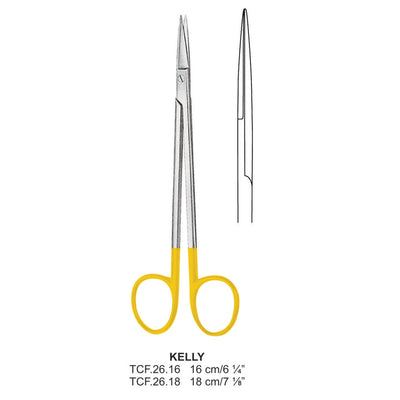 TC-Kelly Operating Scissors, Curved, 16cm (TCF-26-18)