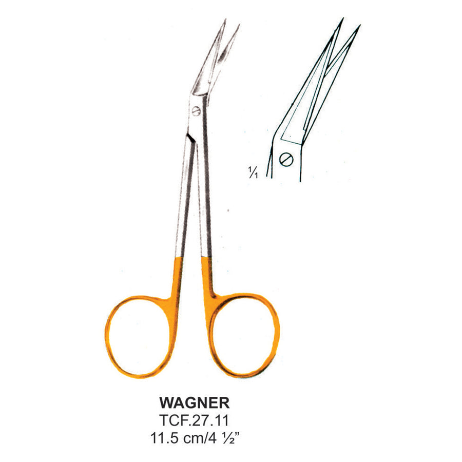 TC-Wagner Fine Scissors, Curved, 11.5cm (Tcf.27.11) by Dr. Frigz