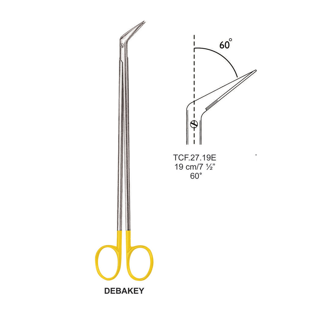 TC-Debakey Vascular Scissors, Angled 60 Degrees, 19cm  (Tcf.27.19E) by Dr. Frigz