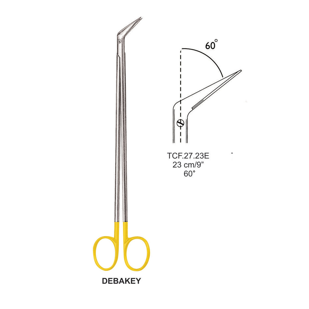 TC-Debakey Vascular Scissors, Angled 60 Degrees, 23cm  (Tcf.27.23E) by Dr. Frigz