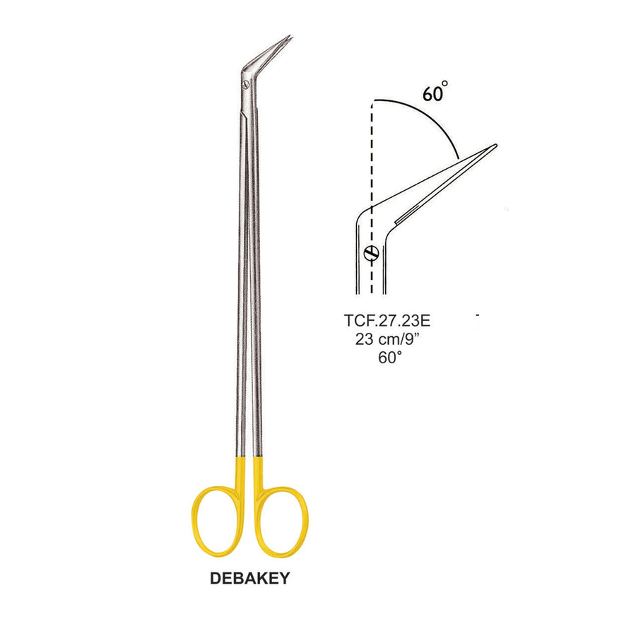 TC-Debakey Vascular Scissors, Angled 60 Degrees, 23cm  (Tcf.27.23E) by Dr. Frigz