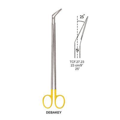 Tc-Debakey Vascular Scissors, Angled 25 Degree, 23cm (TCF-27-23)