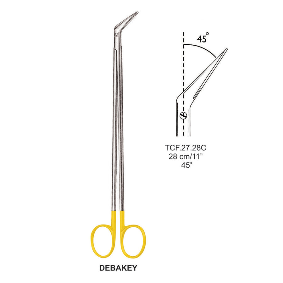TC-Debakey Vascular Scissors, Angled 45 Degrees, 28cm  (Tcf.27.28C) by Dr. Frigz