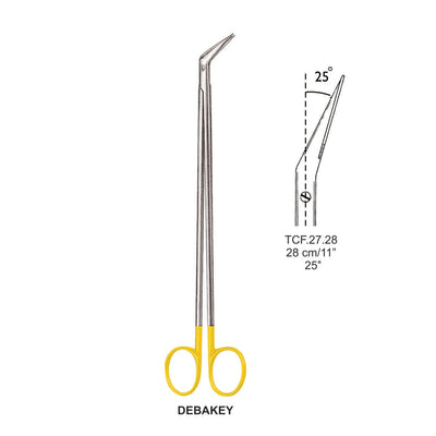 Tc-Debakey Vascular Scissors, Angled 25 Degree, 28cm (TCF-27-28)