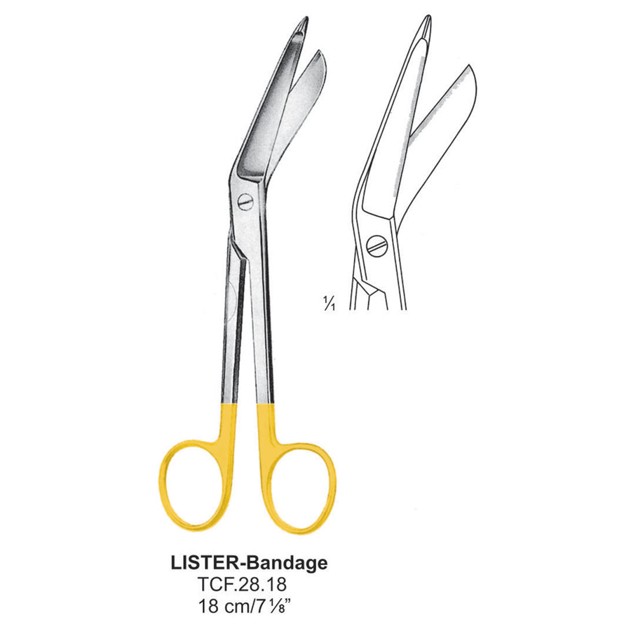 TC-Lister Bandage Scissors, 18cm (Tcf.28.18) by Dr. Frigz