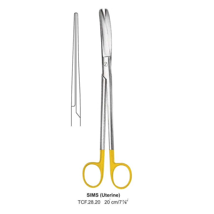 TC-Sims (Uterine) Scissors, Straight, 20cm (Tcf.28.20) by Dr. Frigz