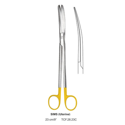 TC-Sims (Uterine) Scissors, Curved, 23cm (TCF-28-23C)