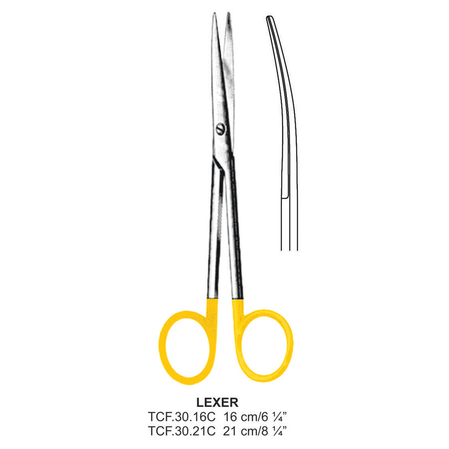 TC-Lexer Operating Scissors, Curved, 16cm (Tcf.30.16C) by Dr. Frigz