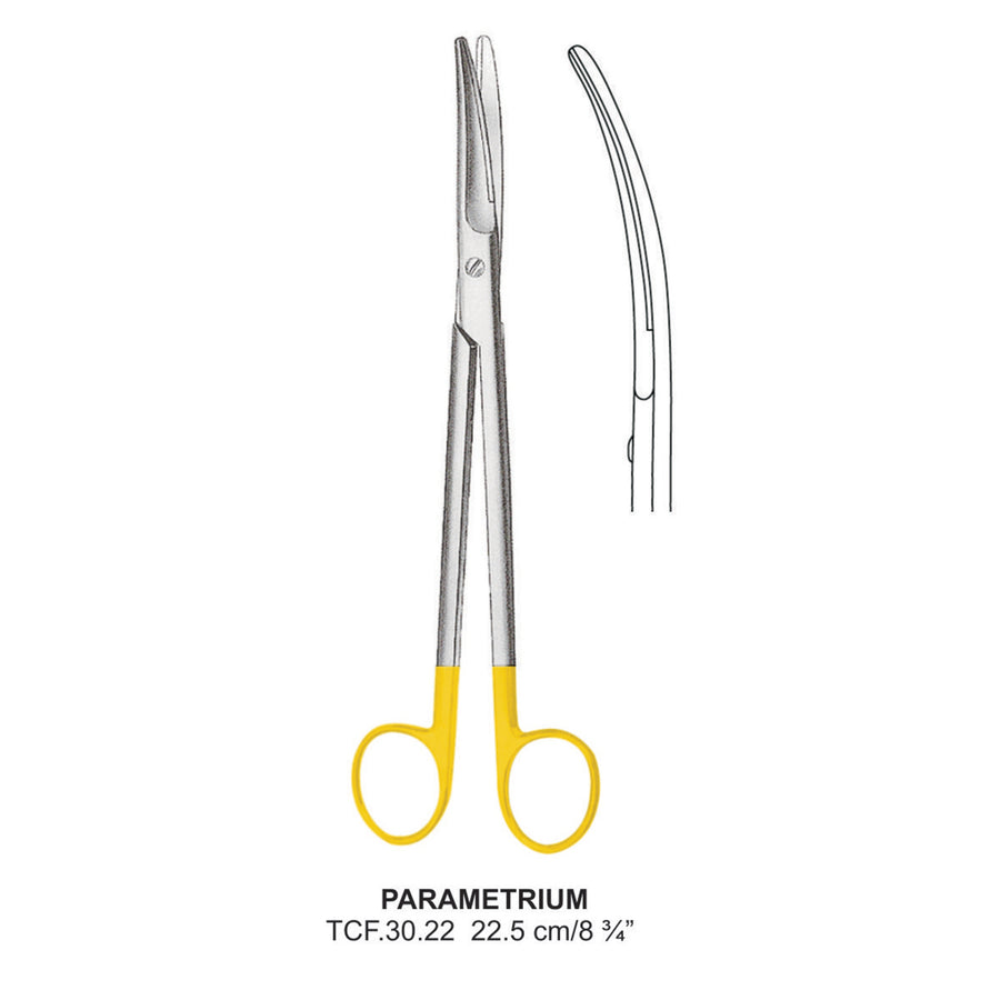 TC-Parametrium Operating Scissors, Curved, 22.5cm (Tcf.30.22) by Dr. Frigz