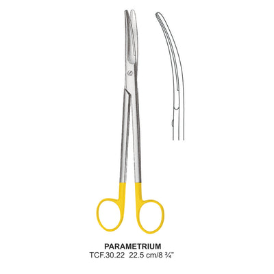 TC-Parametrium Operating Scissors, Curved, 22.5cm (TCF-30-22)