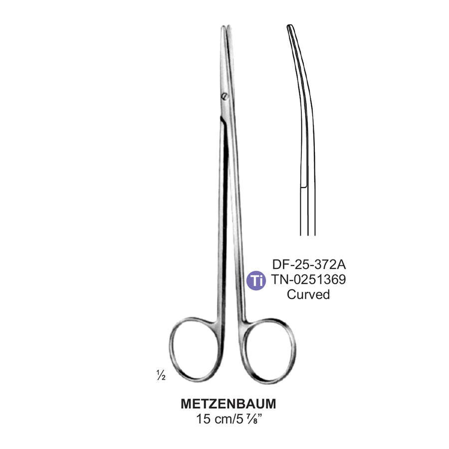 Titanium-Metzenbaum Operating Scissors, Curved, 15cm  (Tn-0251369) by Dr. Frigz