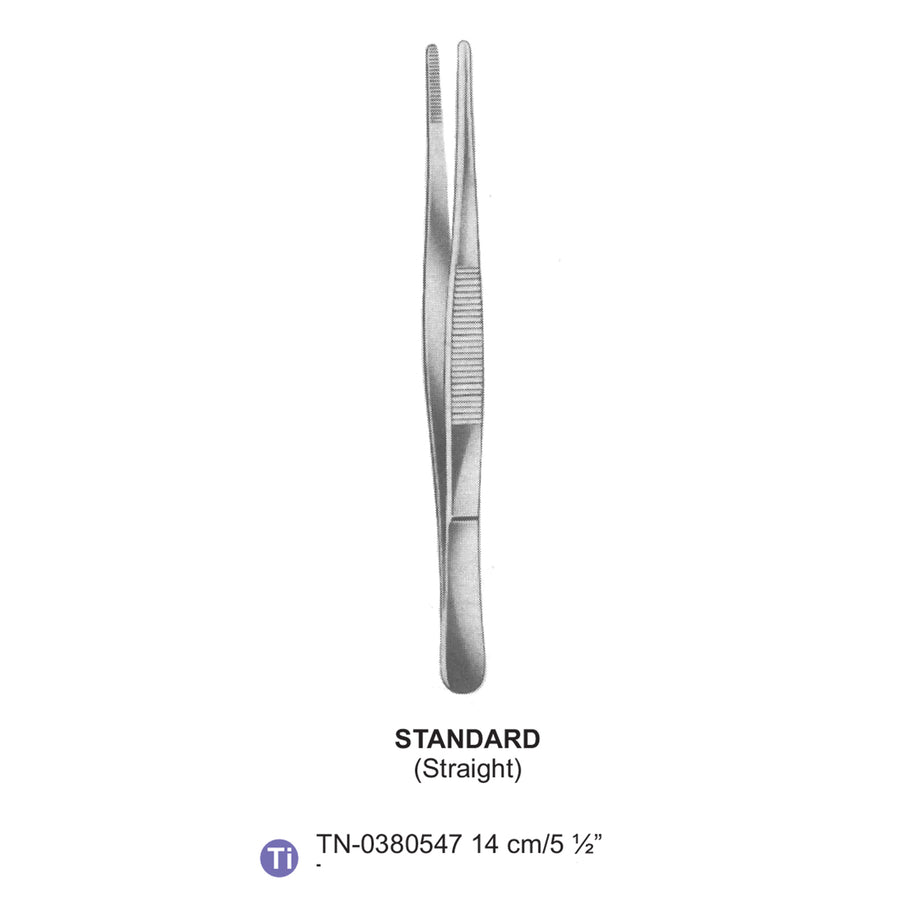 Titanium-Standard Dressing Forceps, Straight, 14cm (Tn-0380547) by Dr. Frigz