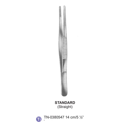 Titanium-Standard Dressing Forceps, Straight, 14cm (TN-0380547)