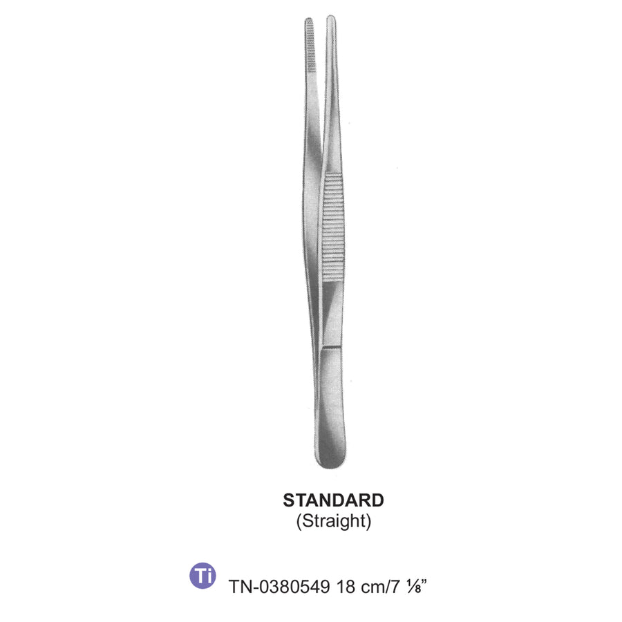 Titanium-Standard Dressing Forceps, Straight, 18cm (Tn-0380549) by Dr. Frigz