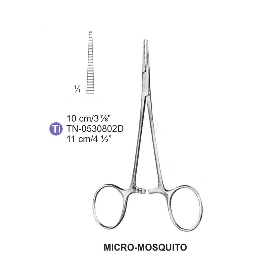 Titanium-Micro-Mosquito Artery Forceps, Straight, 11cm (Tn-0530802D) by Dr. Frigz