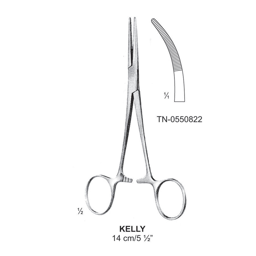 Titanium-Kelly Artery Forceps, Curved, 14cm (Tn-0550822) by Dr. Frigz