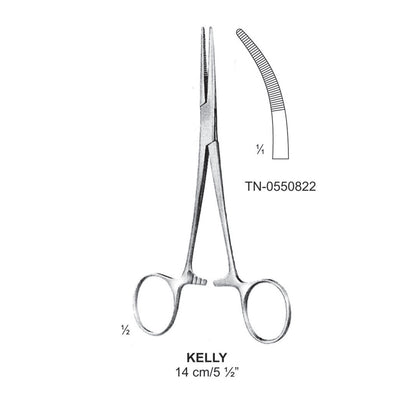 Titanium-Kelly Artery Forceps, Curved, 14cm (TN-0550822)