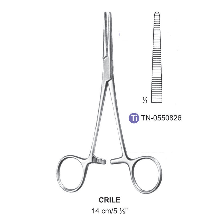 Titanium-Crile Artery Forceps, Straight, 14cm (Tn-0550826) by Dr. Frigz