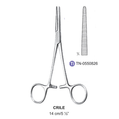 Titanium-Crile Artery Forceps, Straight, 14cm (Tn-0550826) by Dr. Frigz