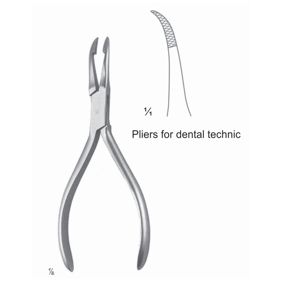 Weingart Technic Pliers Curved 12.5cm Pliers For Dental Technic (W-028-12) by Dr. Frigz