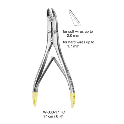 Technic Pliers Tc 17cm For Soft Wires Upto 2 mm , For Hard Wires Upto 1.7 mm (W-030-17Tc) by Dr. Frigz